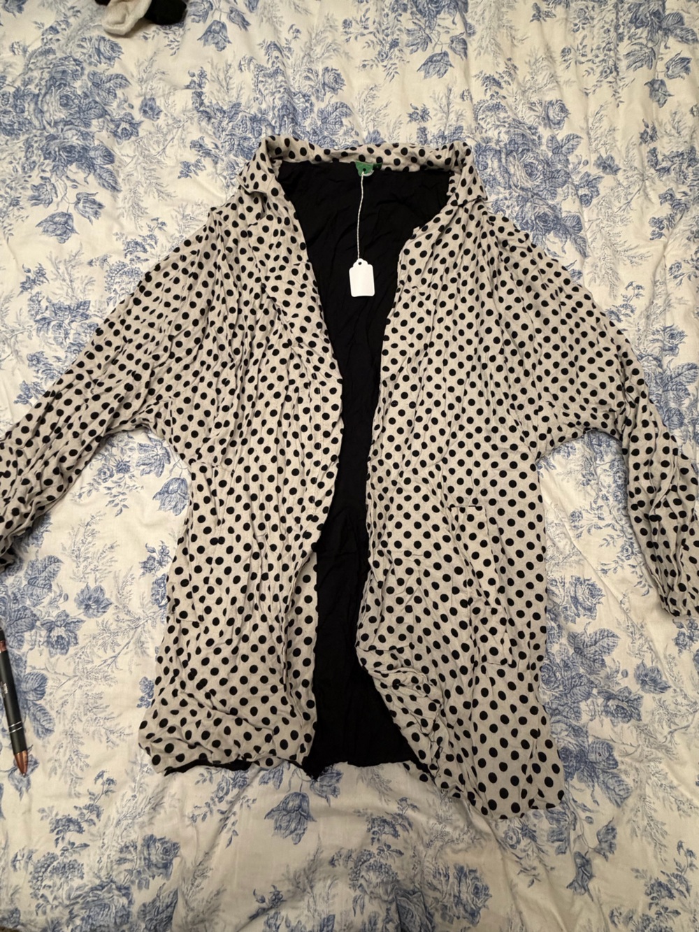FARM Rio Black Polka Dot Blazer